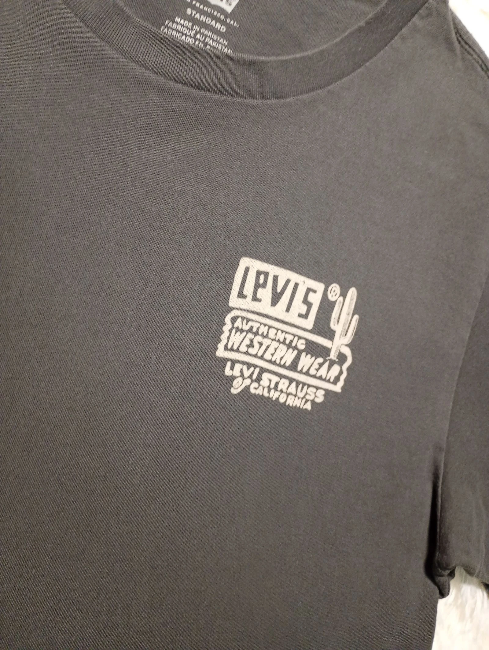Levi's Cactus Logo T-Shirt Cinza Escuro - Tamanho Médio M – photo 5